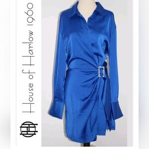 House of Harlow 1960 Satin Blue Dress